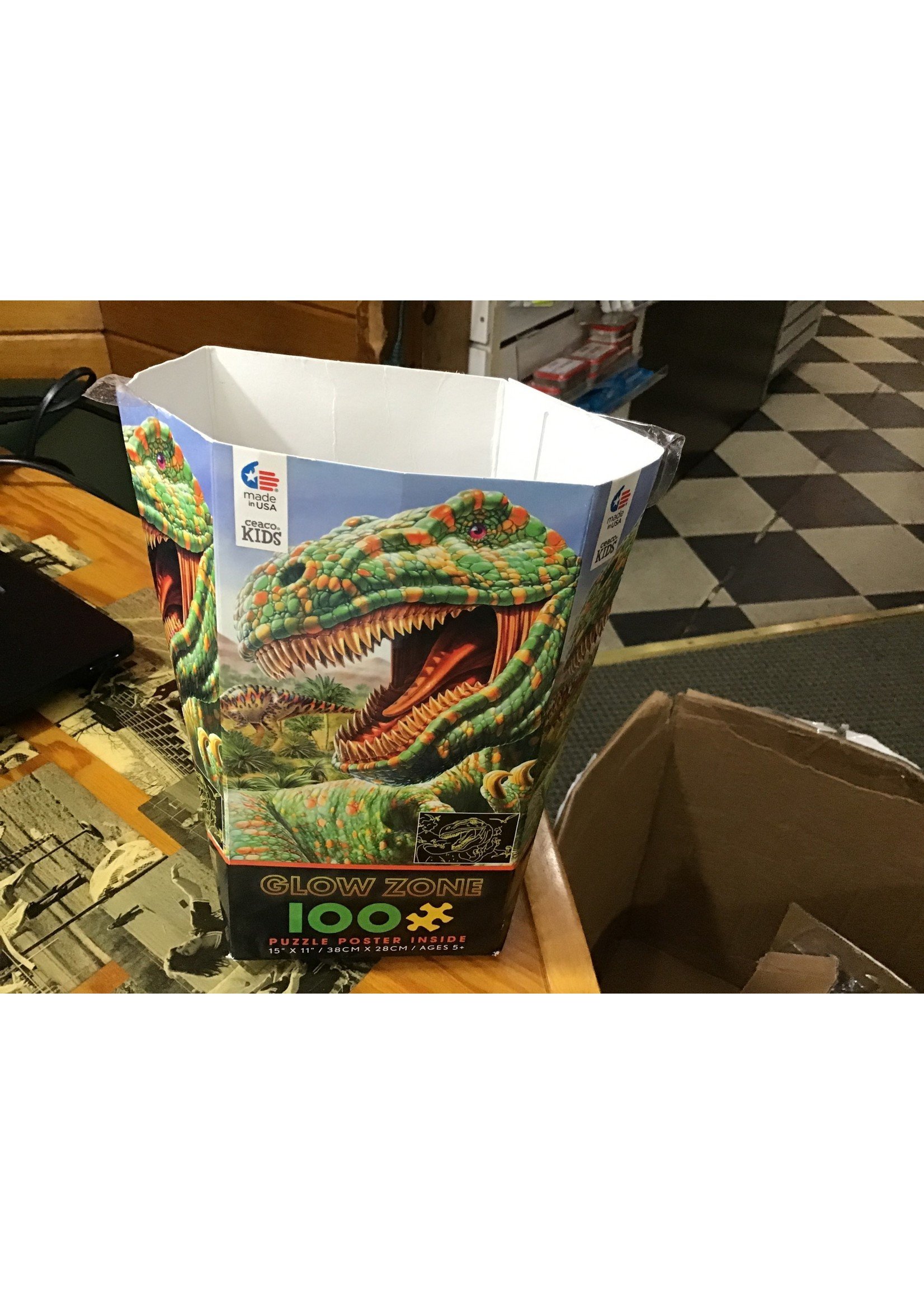 Glow Zone 100 Piece Puzzle Dinosaur missing poster