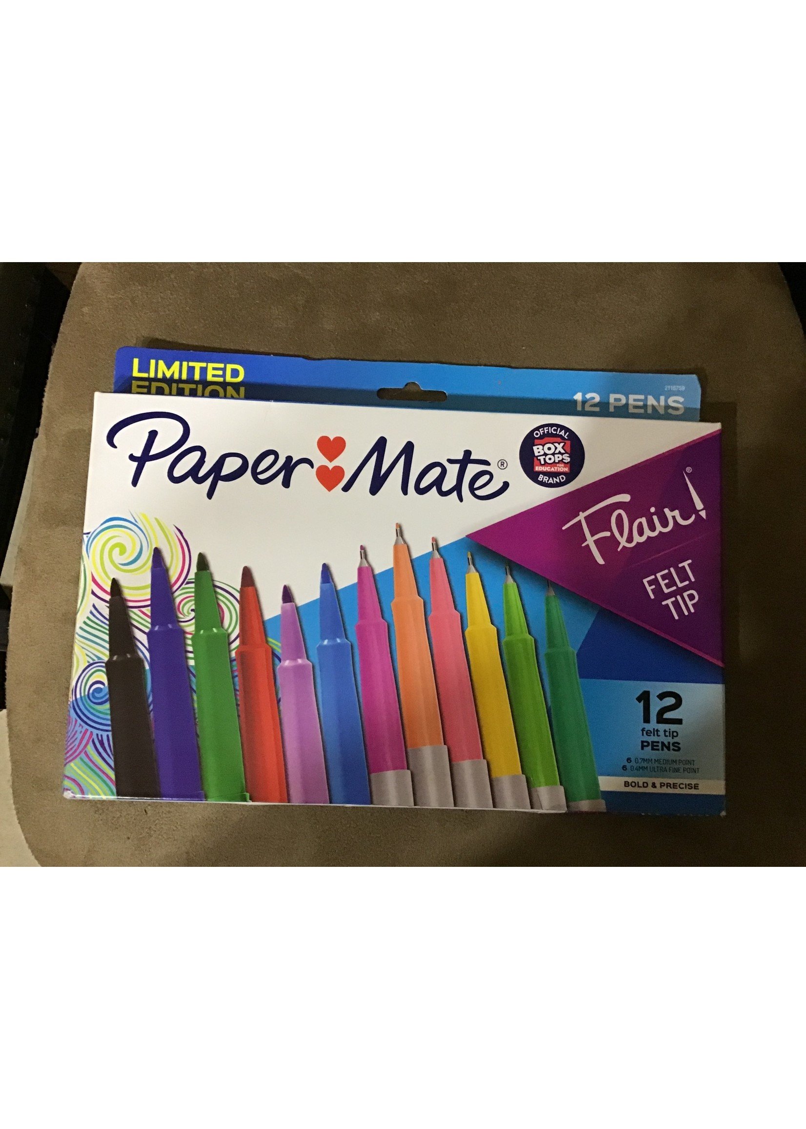 12ct Porous Point Pens Promo Pack Flair Medium Multicolored - PaperMate