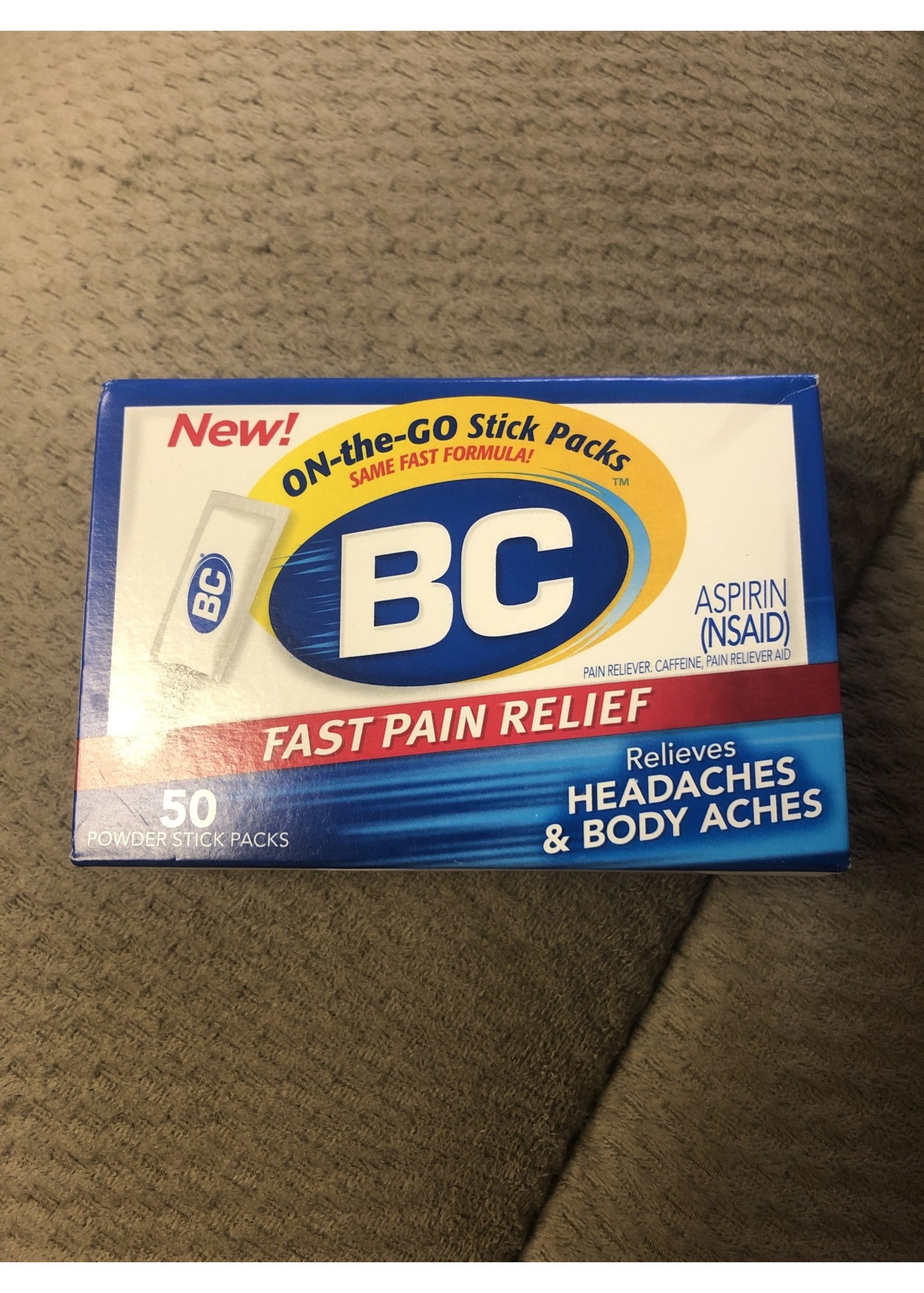 BC Aspirin Fast Pain Relief Powder Packets Aspirin (NSAID) 50ct