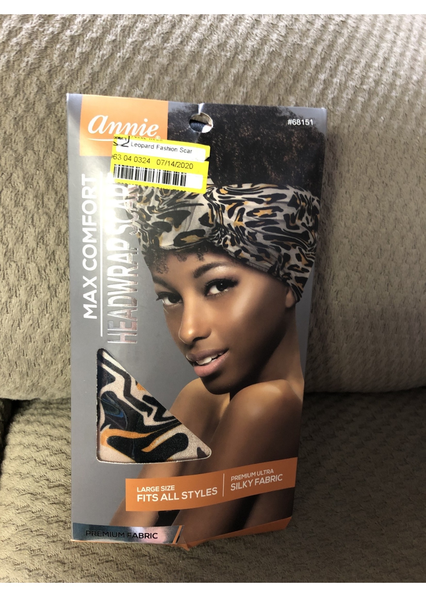 Annie International Headwrap Scarf - Leopard  *no box*