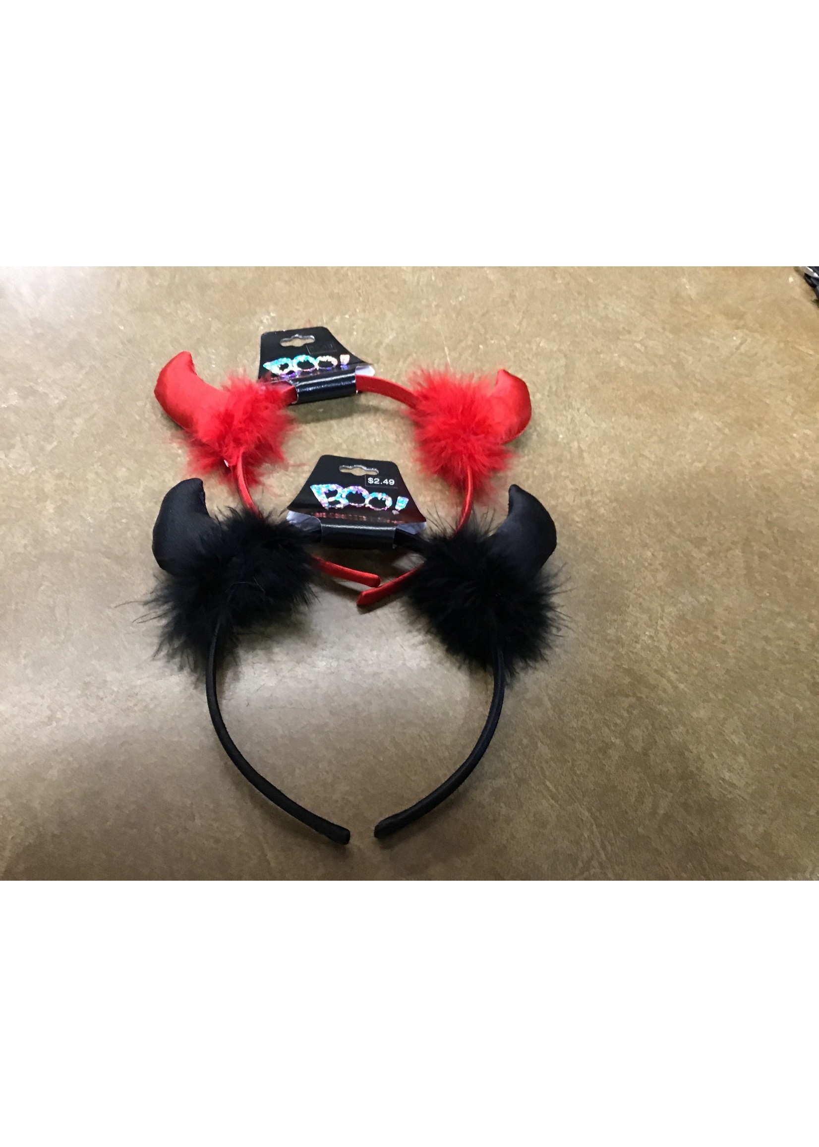 Halloween Boo Head Band Red or Black