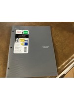 Five Star 2 Pocket Plastic Folder Gray