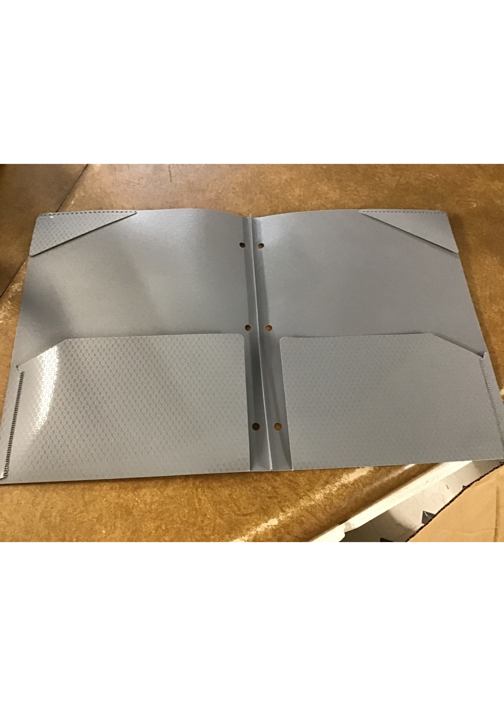 Five Star 2 Pocket Plastic Folder Gray
