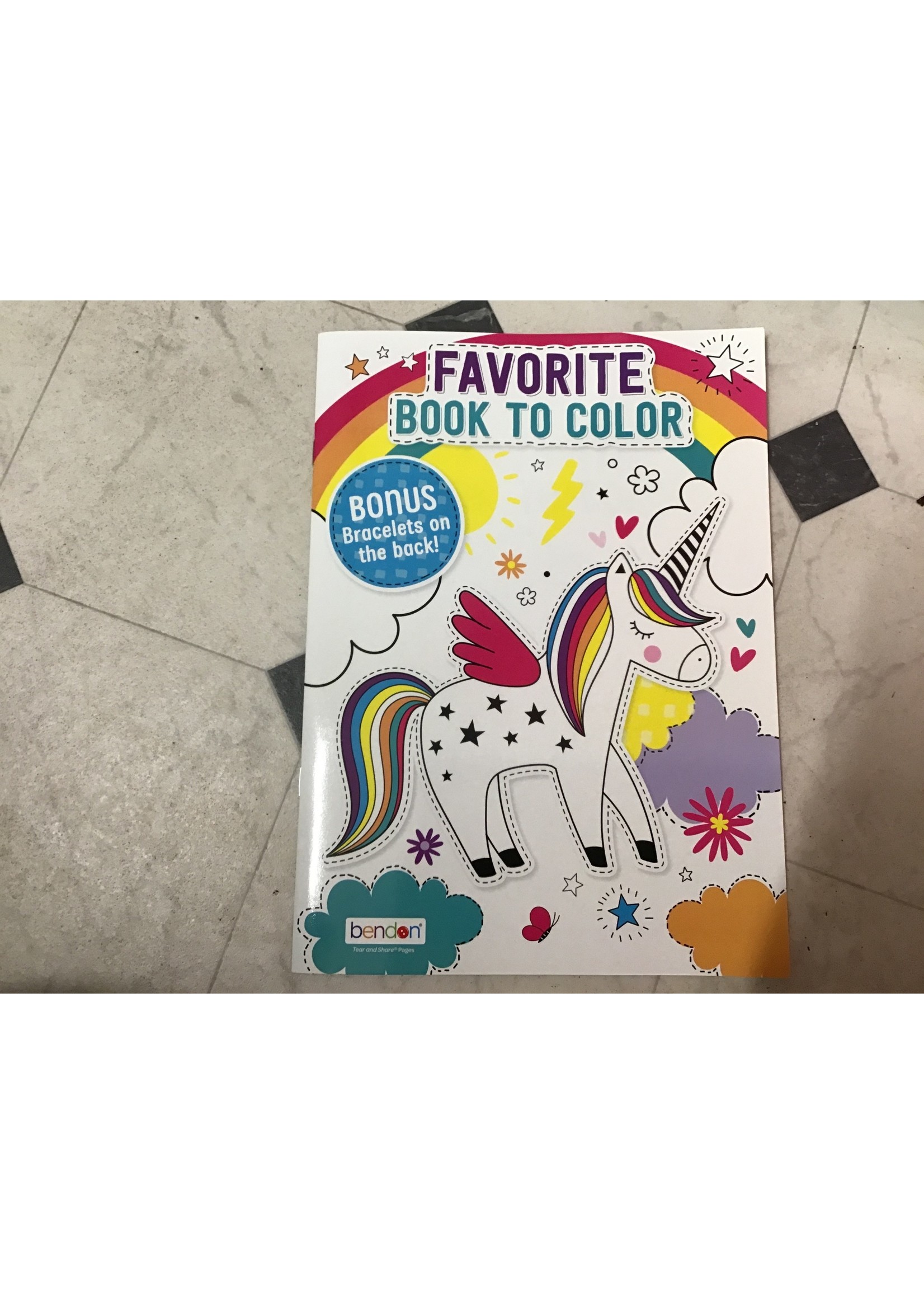 Unicorn Favorite Book to Color