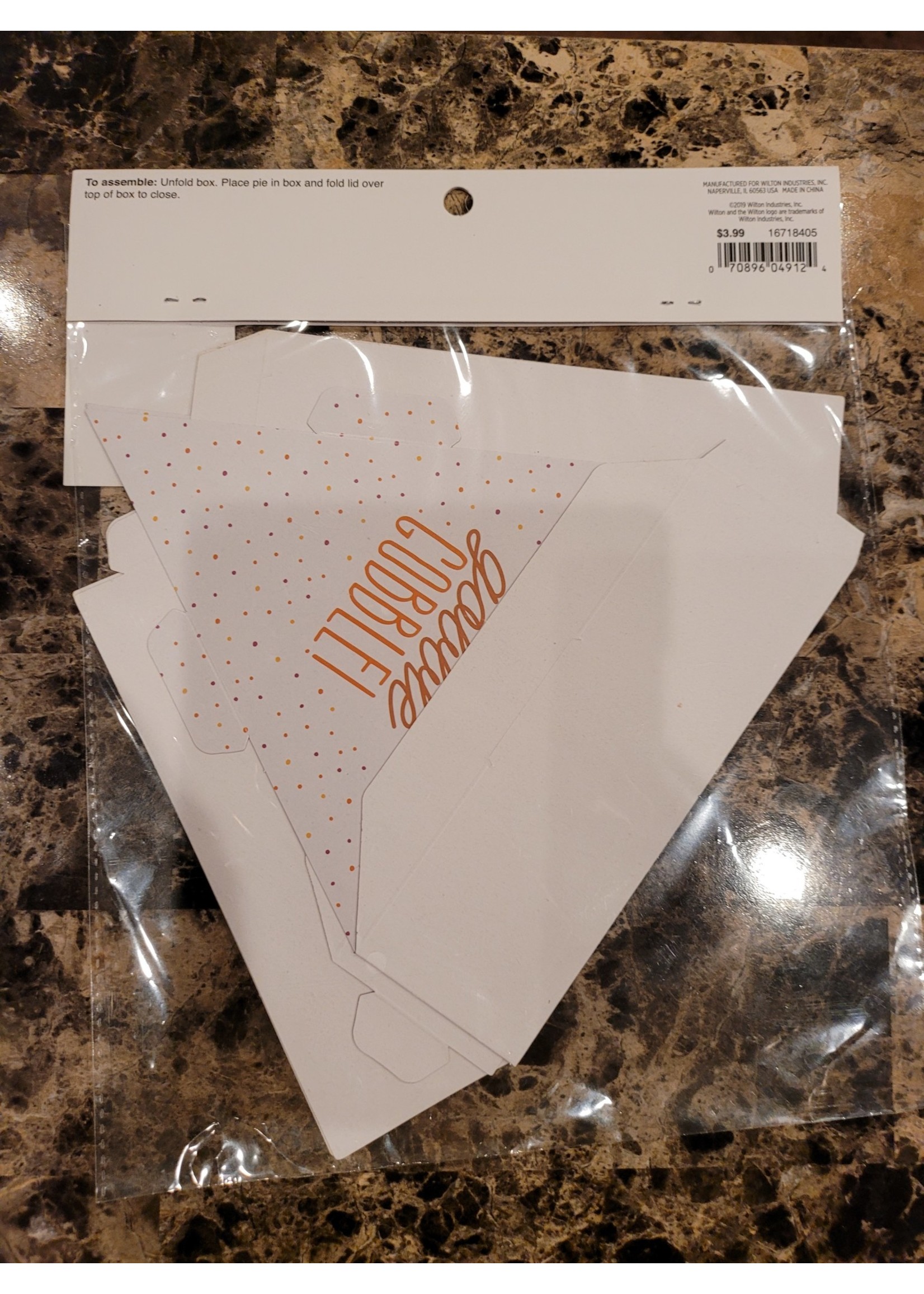 Wilton Pie Boxes Thanksgiving Simply Autumn Baking 2pcs 6.4x6.9x2.3