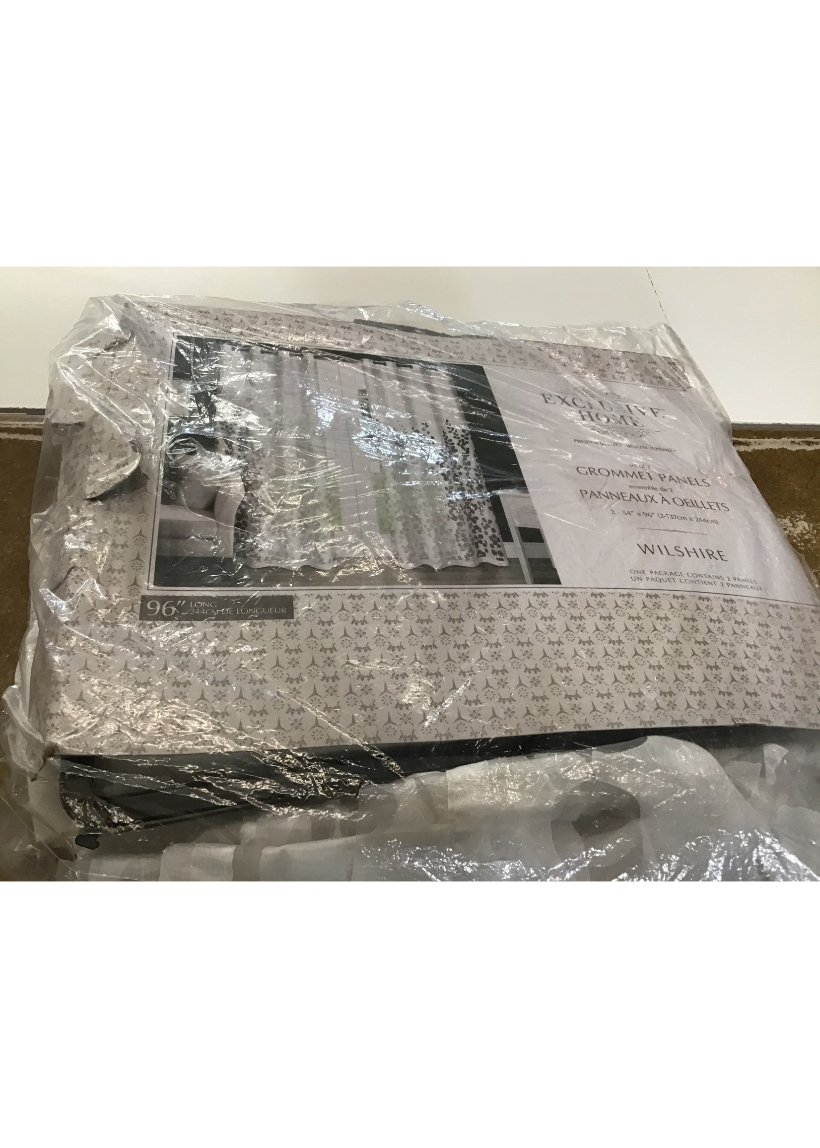 Set of 2 Wilshire Sheer Window Curtain Panel - Exclusive Home