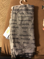 Women's Jacquared Large Square Scarf - Universal Thread™ Navy