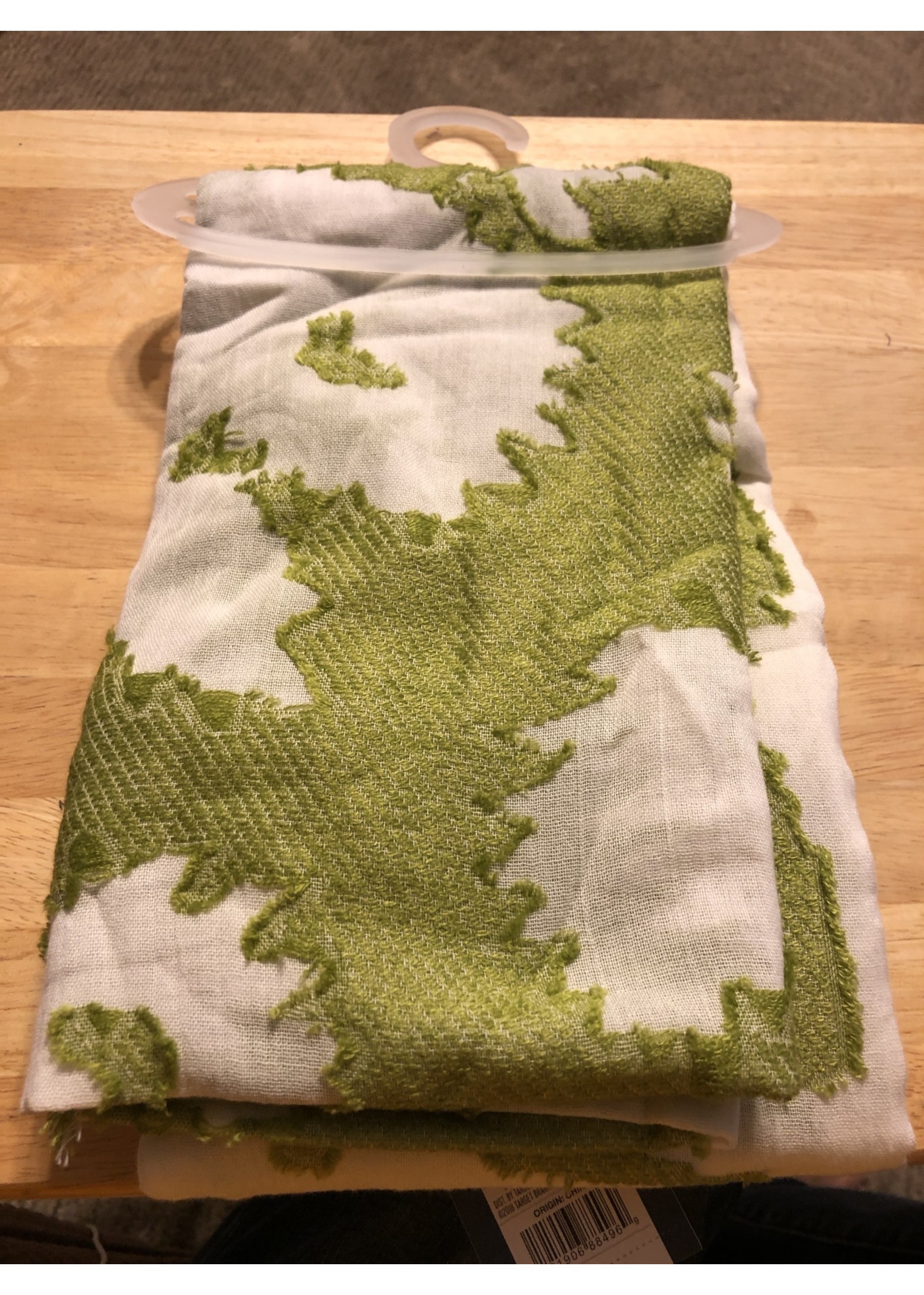 Women's Floral Jacquard Square Scarf - Universal Thread™ Green