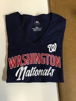 Women’s V-Neck Washington Nationals Tee- Medium