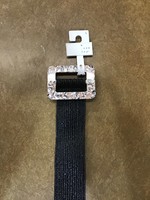 Women's Confetti Resin Buckle Stretch Straw Belt - A New Day™ Black L