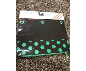 Jelly Binder Pencil Pouch Pink/Green Shapes - Up&Up? - D3 Surplus