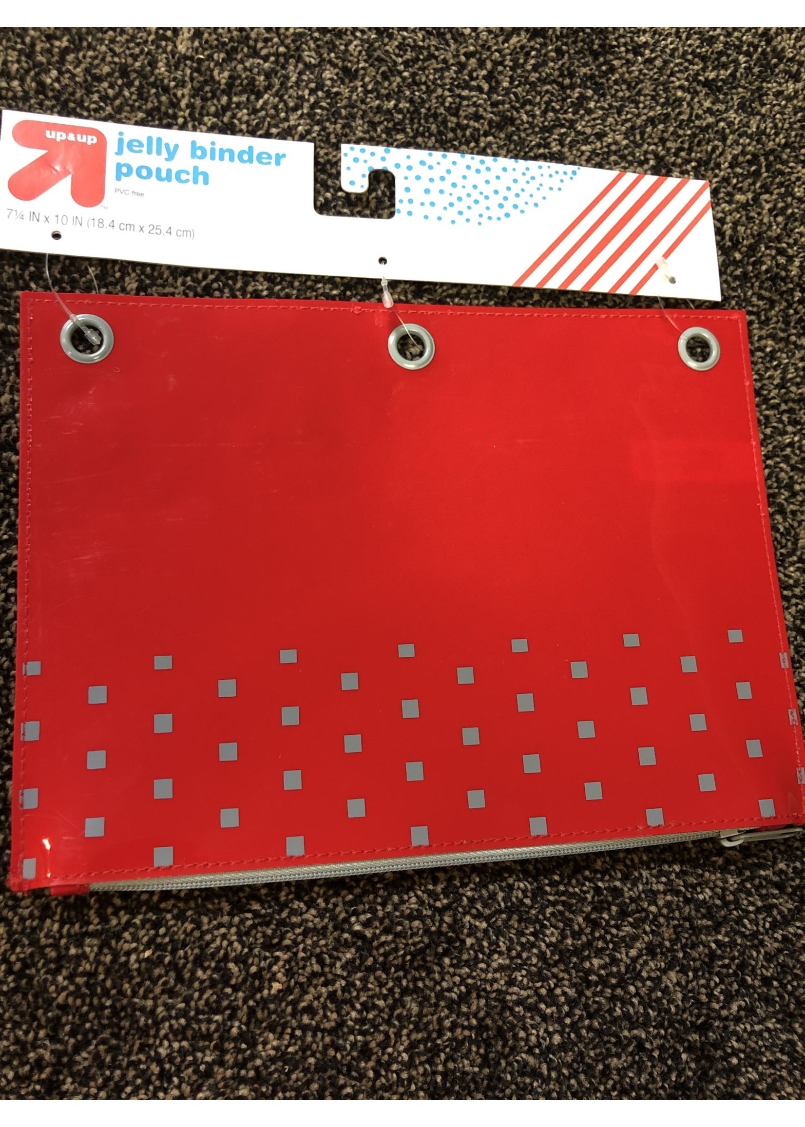 Jelly Binder Pencil Pouch Red Square - Up&Up™