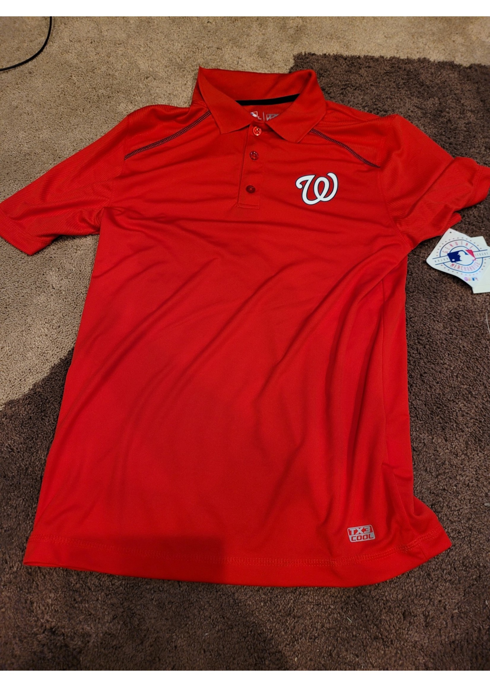 Mens MLB Washington Nationals Polo Small - D3 Surplus Outlet
