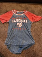 Girls MLB Fashion Washington Nationals T-Shirt Small 6/6X
