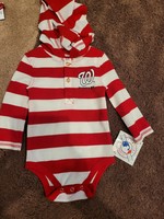 MLB Infant Striped Washington National Onesie 18M