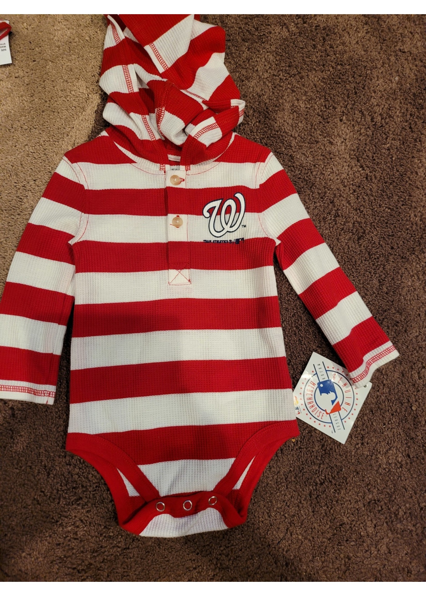 MLB Infant Striped Washington National Onesie 18M
