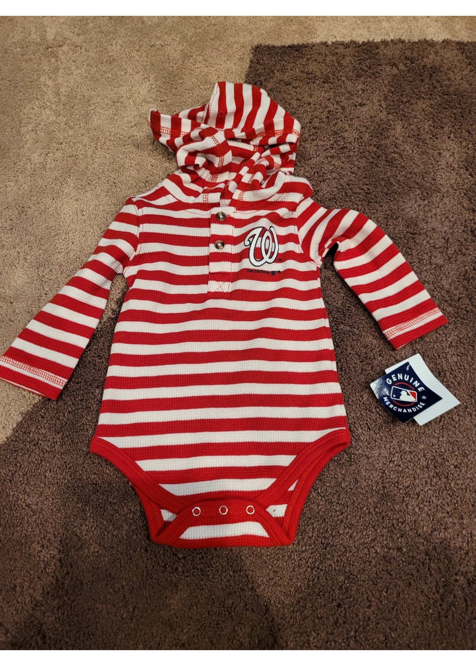 MLB Infant Striped Washington National Onesie 3-6M