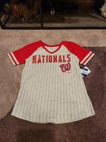 Girls V-Neck T-Shirt Washington Nationals Small