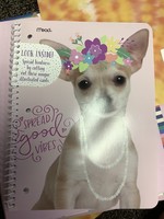 Mead Good Vibes 1 Subject Wide Ruled Spiral Notebook