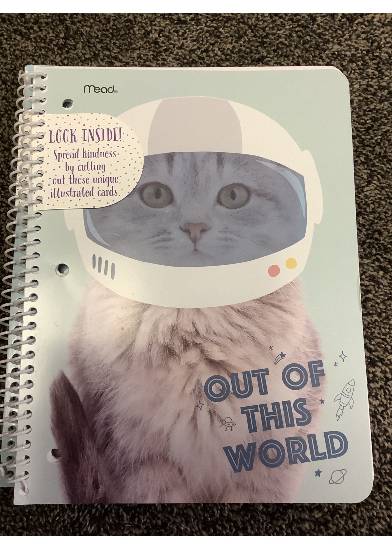 Mead Good Vibes 1 Subject Wide Ruled Spiral Notebook