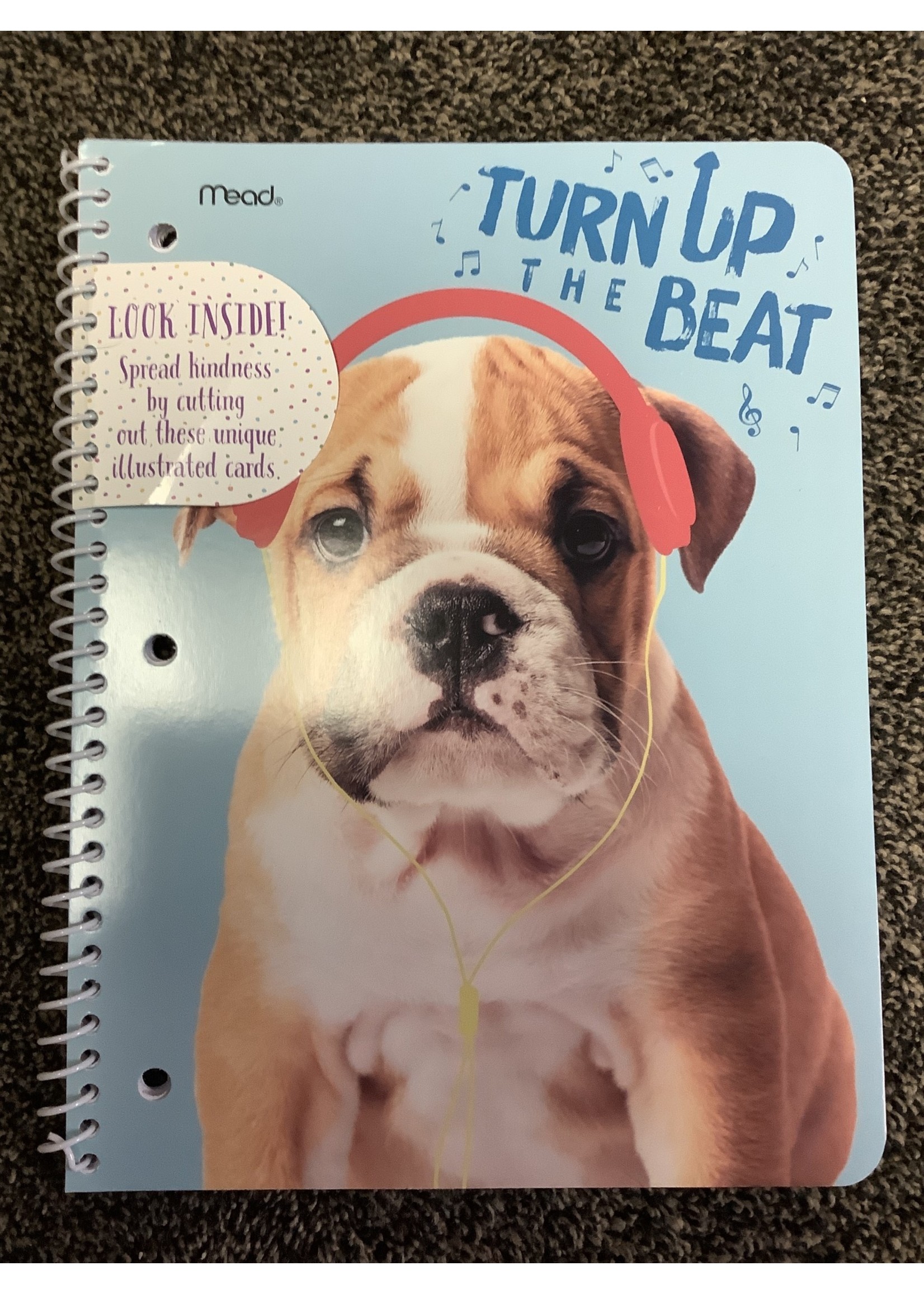 Mead Good Vibes 1 Subject Wide Ruled Spiral Notebook