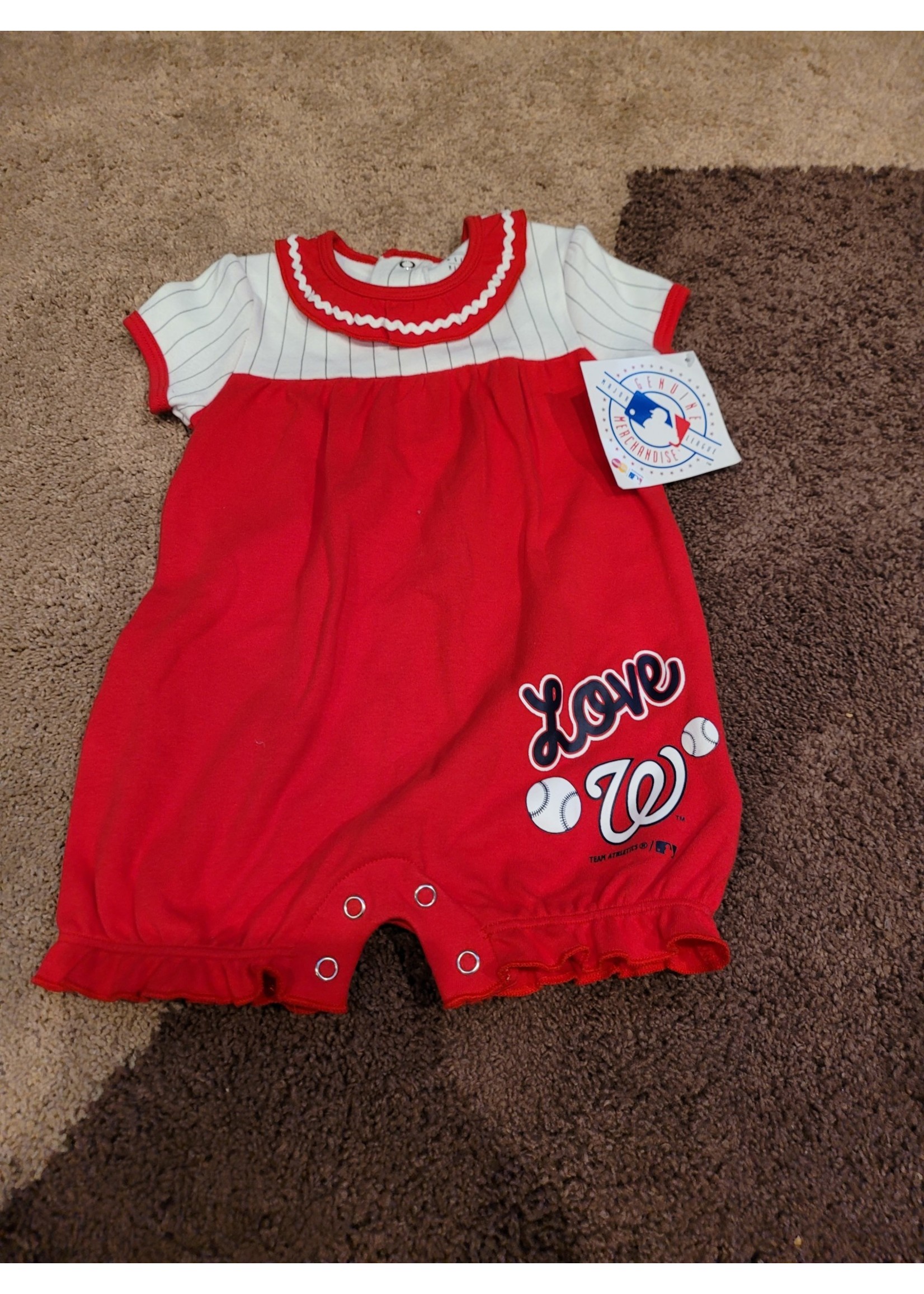 Infant Girl MLB Washington Nationals Onesie Shorts 0-3M