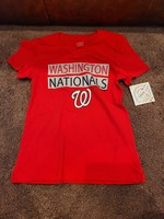 MLB Washington Nationals Girls' V-Neck Core T-Shirt - L 10/12