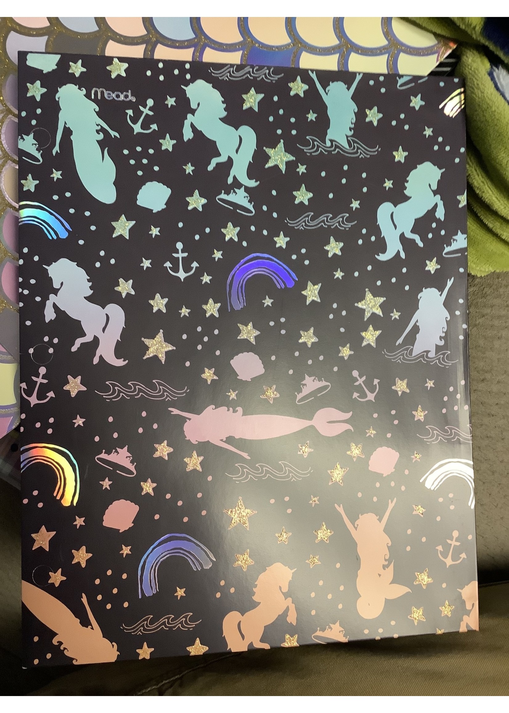 Fairytale Pocket Portfolio Mermaids and Unicorns - Mead