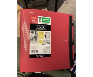Five Star 375 Sheet 1.5? Ring Binder w/ 3 hole punch Red or White - D3  Surplus Outlet