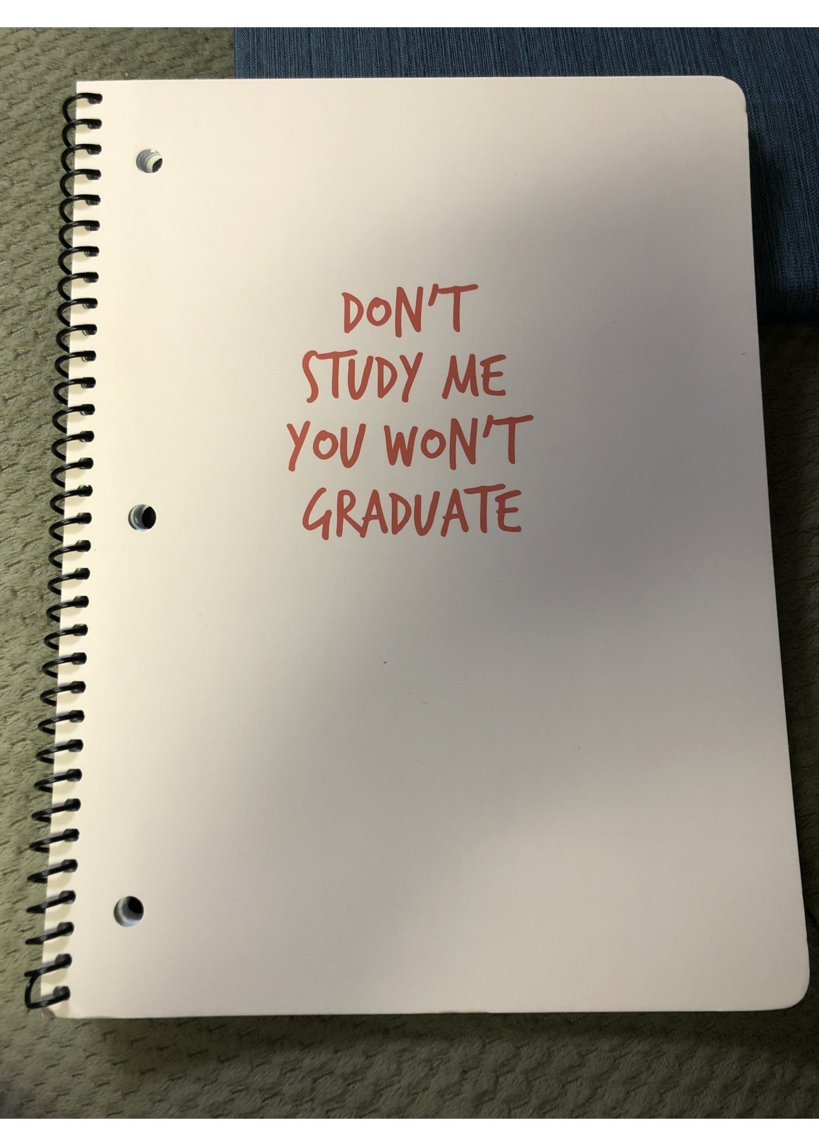 Spiral Notebook 1 Subject Wide Ruled Don't Study Me - Gartner Studios