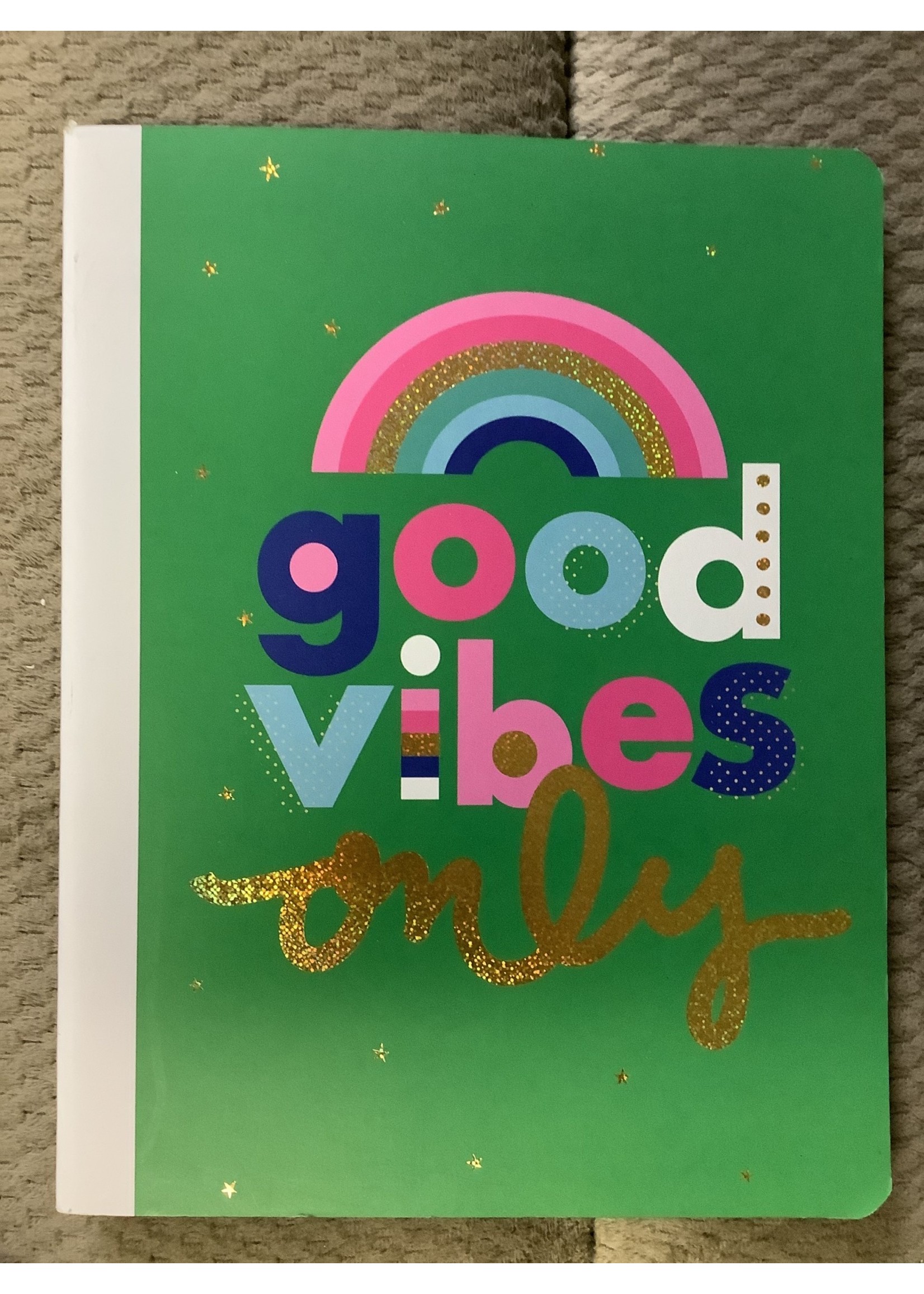 Composition Notebook Wide Ruled Rainbow Fun Good Vibes Only - Top Flight