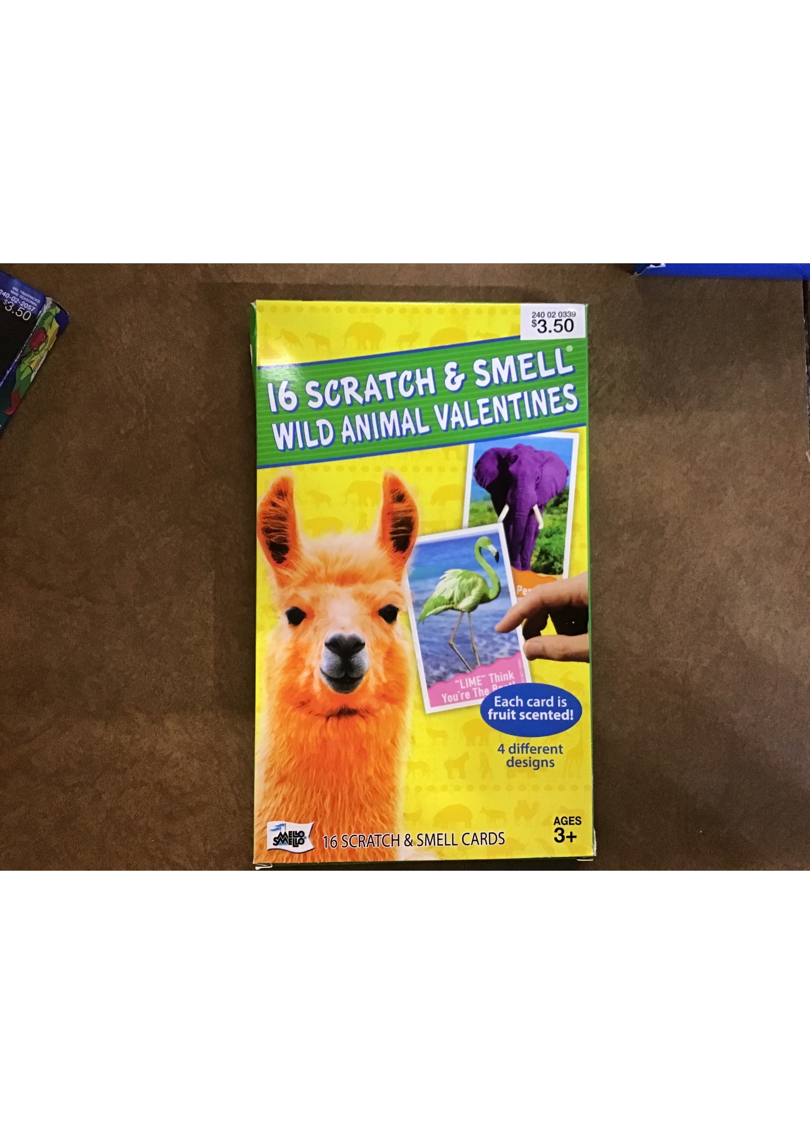 16ct Valentines Wild Animal Scratch And Smell Kit