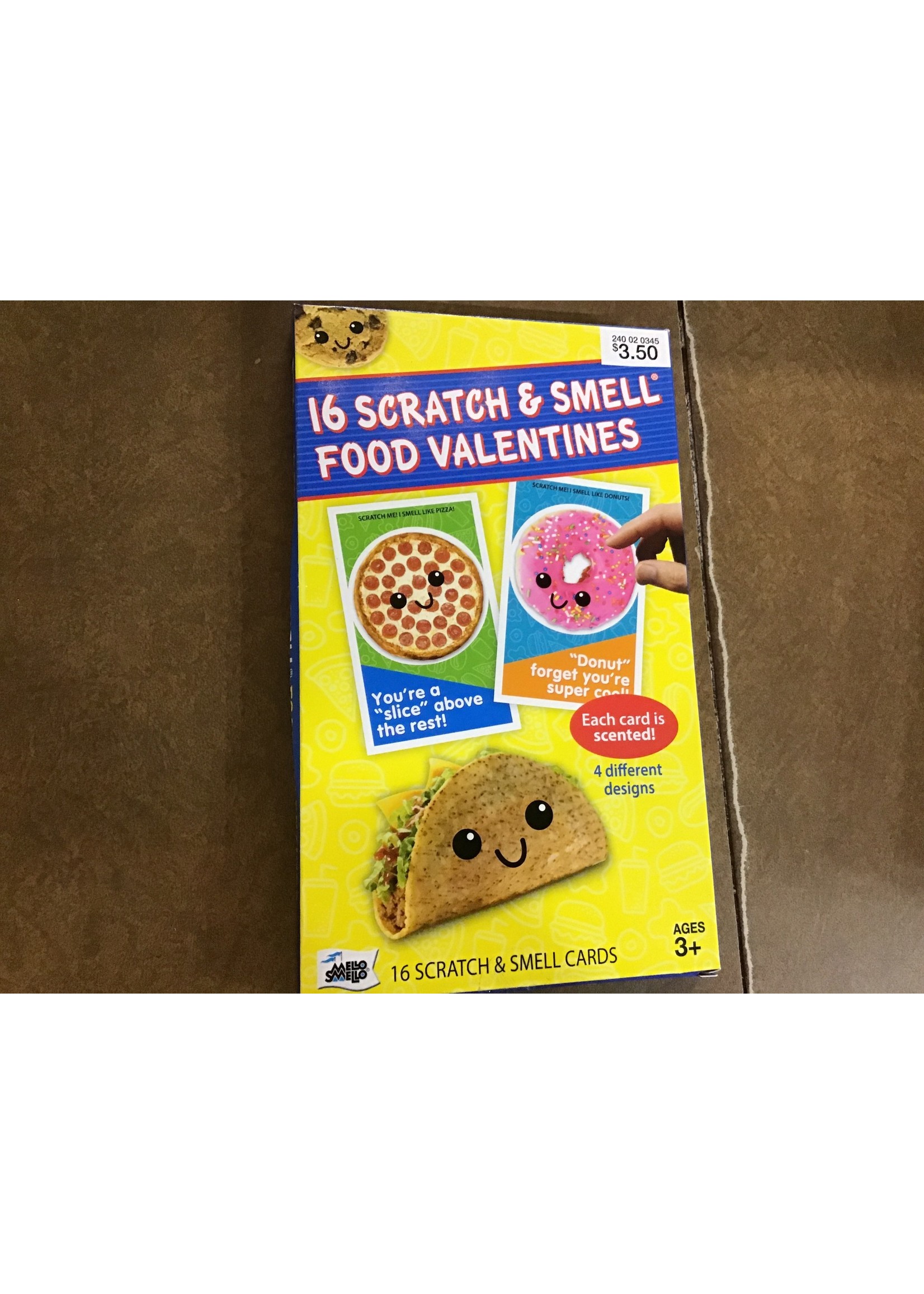 16ct Valentines Foodie Character Scratch And Smell Kit