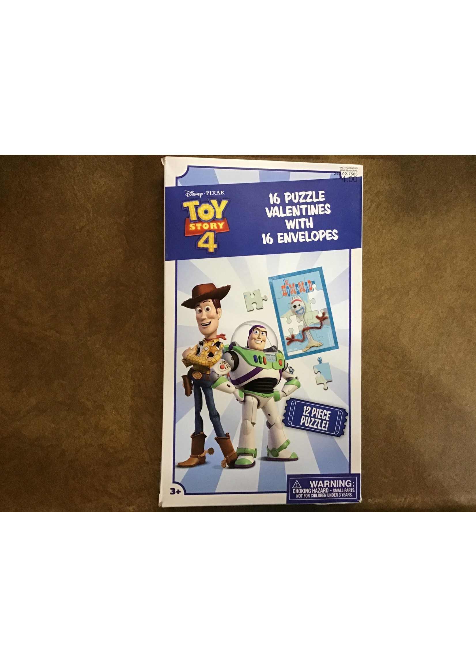 Disney Toy Story 16ct Puzzles Valentines With Envelopes