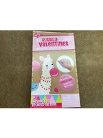 Llama 32ct Valentines With Bubble Pop Scented Tattoos