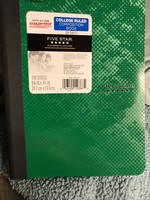 Five Star College Ruled Composition Notebook Green