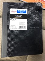 Five Star College Ruled Composition Notebook Black