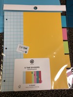 U-Brands 5ct Dividers 5 Tab - Color Block