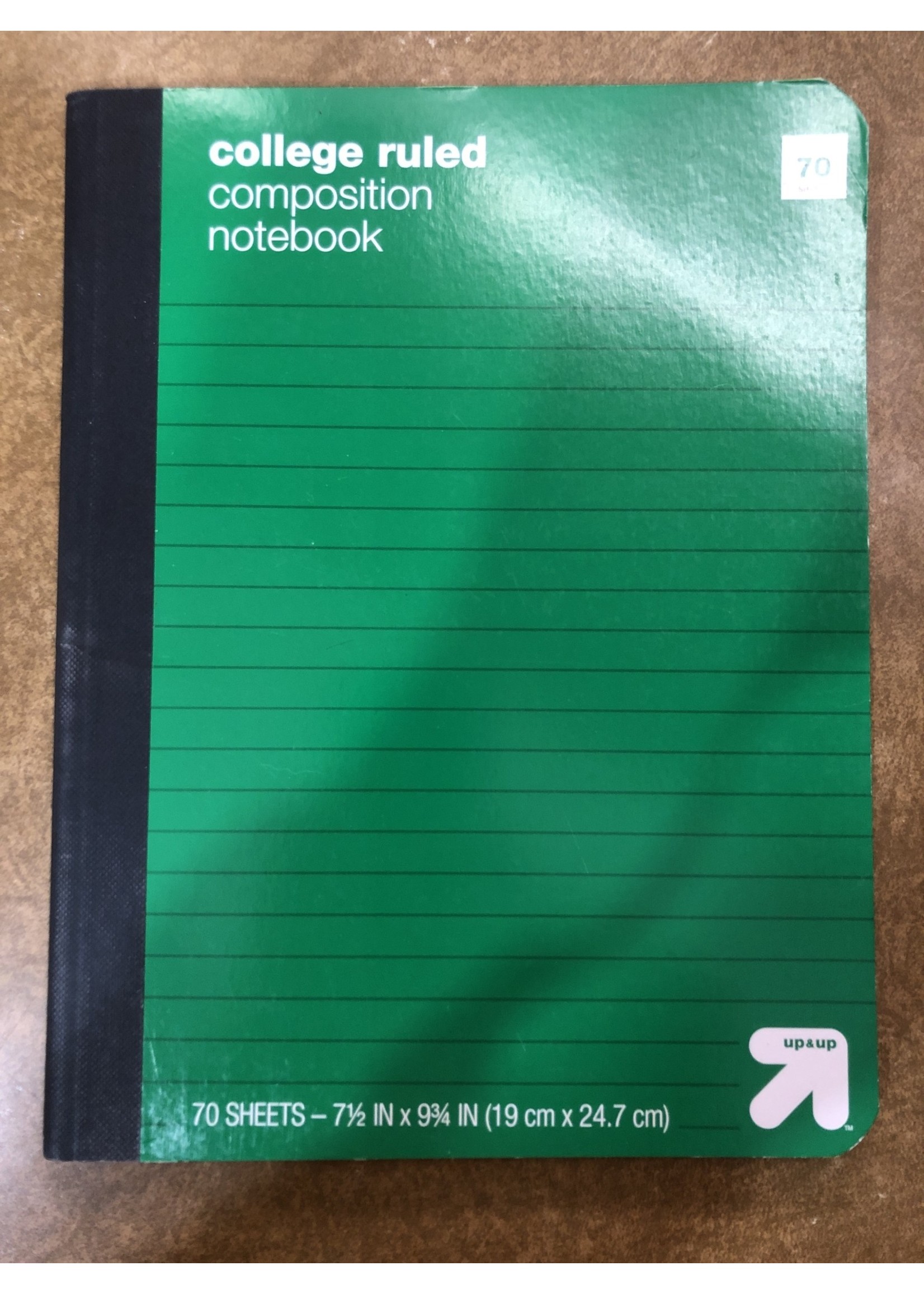 College Ruled Green Hard Cover Composition Notebook - Up&Up™