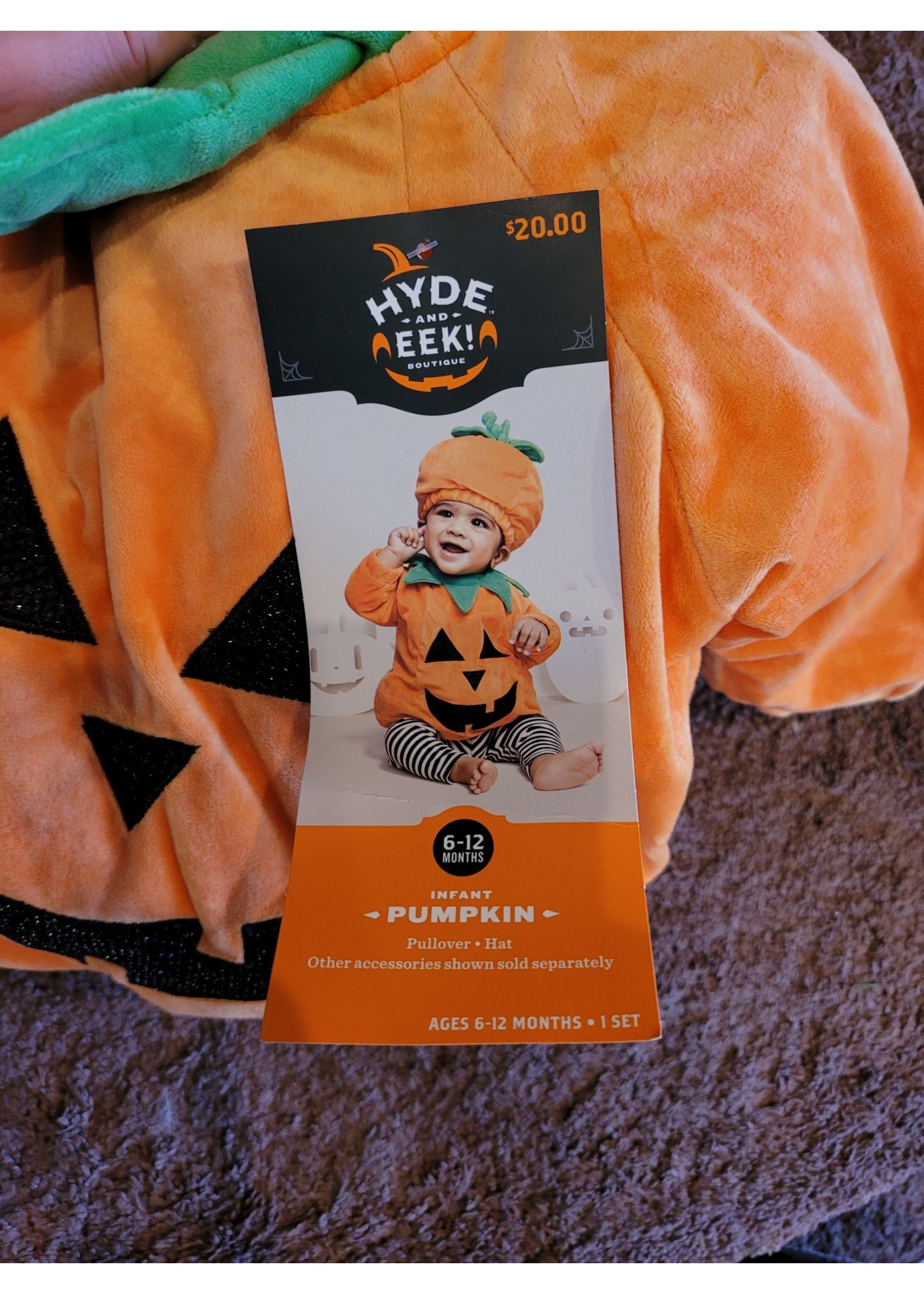 Baby Pullover Pumpkin Costume with Hat 6-12M - Hyde & EEK! Boutique™