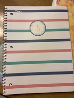 Spiral 1-Subject Notebook College Ruled Sail Away Stripe - Mead