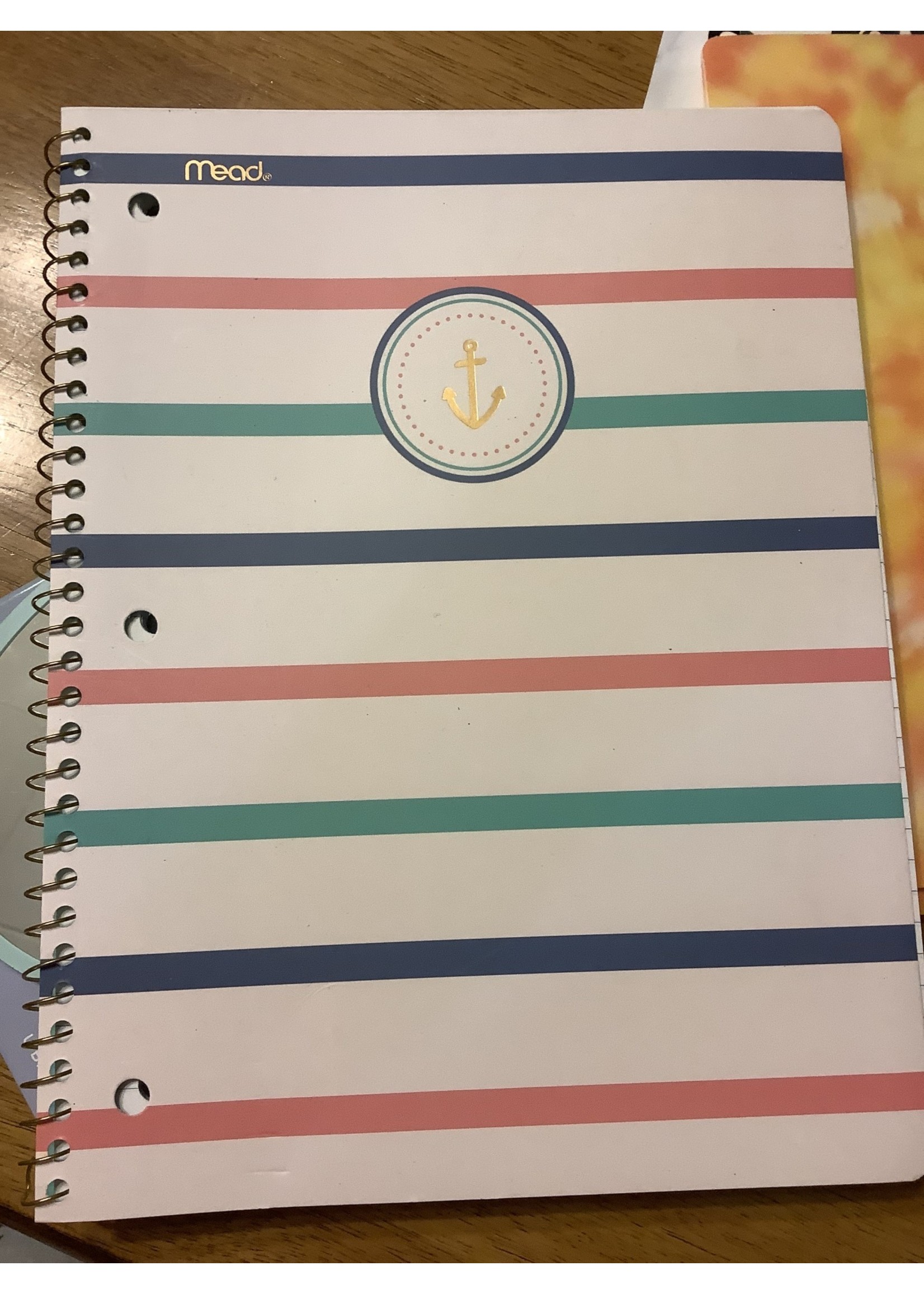 Spiral 1-Subject Notebook College Ruled Sail Away Stripe - Mead