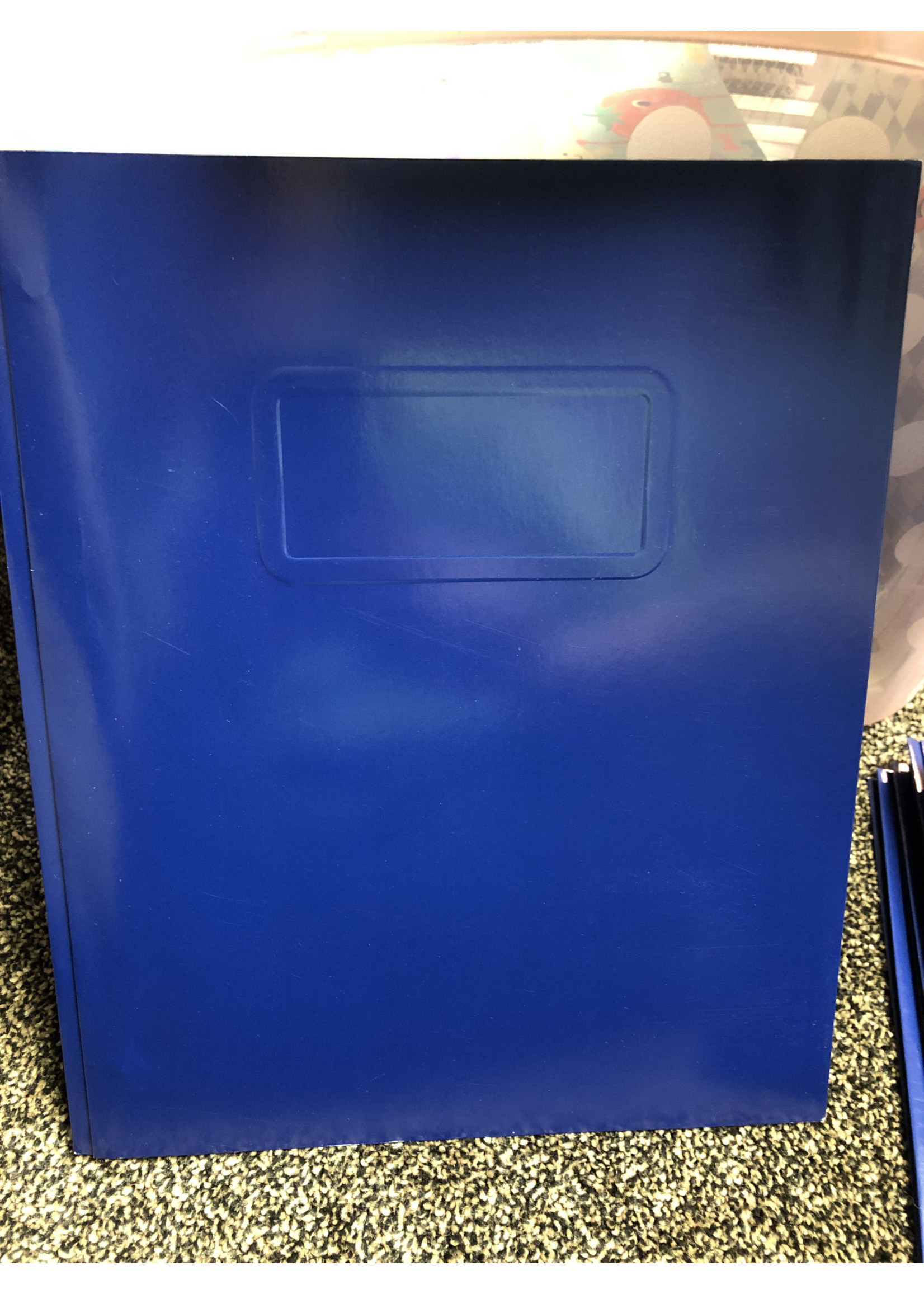 2 Pocket Paper Folder with Prongs  Blue - Pallex