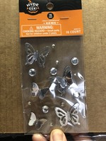 16pk 3D Butterfly Halloween Pumpkin Gem Embellishment Decorating Kit - Hyde & EEK! Boutique™