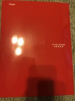 Mead Five Star 4 Pocket Solid Paper Folder Red