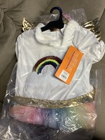 Kids' Rainbow Unicorn Halloween Costume Dress with Attached Wings (with 1 Accessory) L  (10-12) - Hyde & EEK! Boutique™