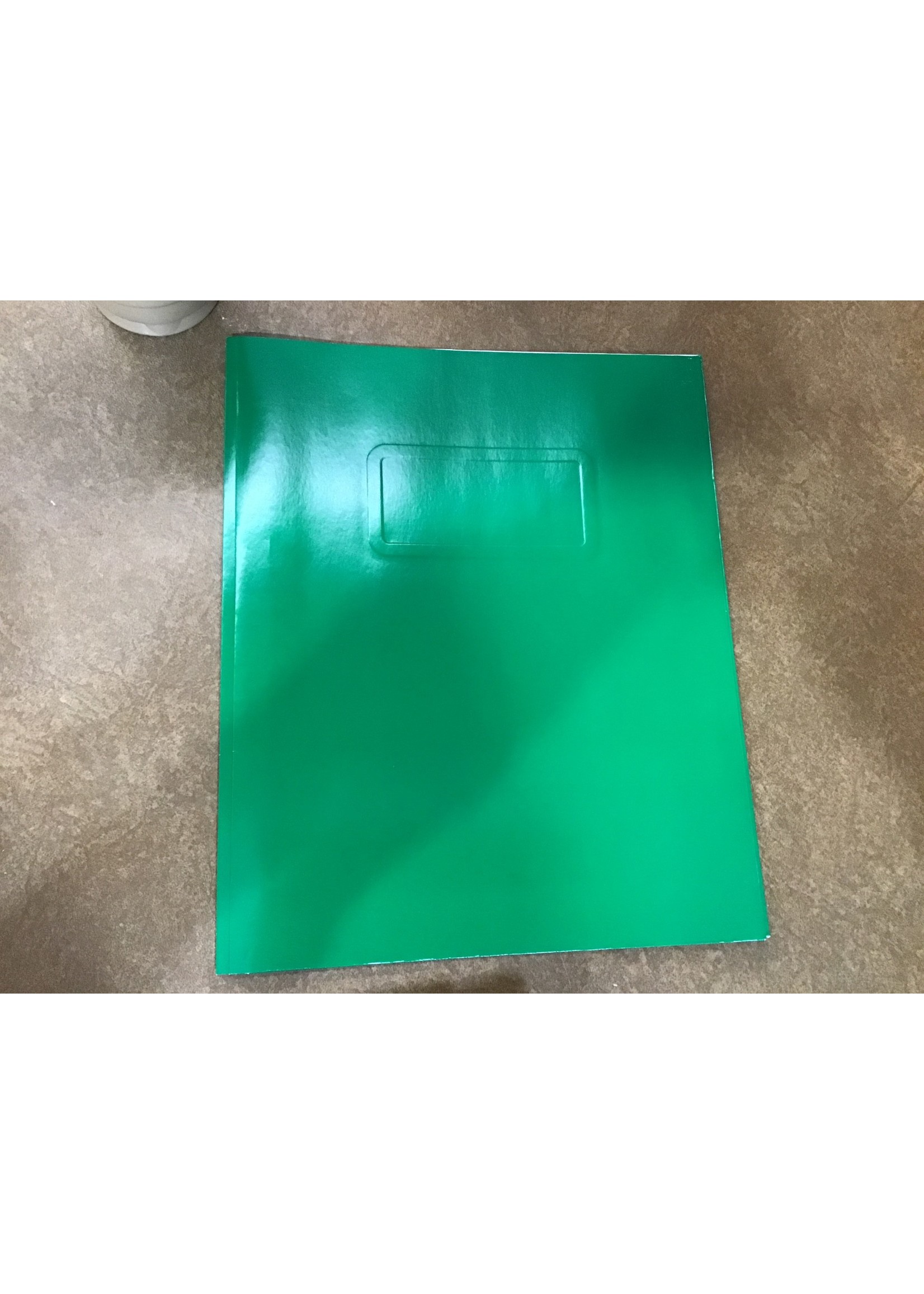 2 Pocket Paper Folder with Prongs Green - Pallex