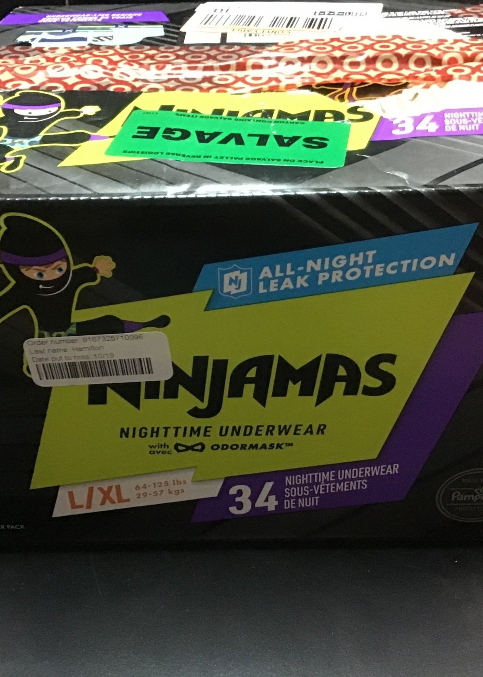 Pampers Ninjamas Nighttime Boys Underwear L Xl 34 Cnt D3 Surplus Outlet