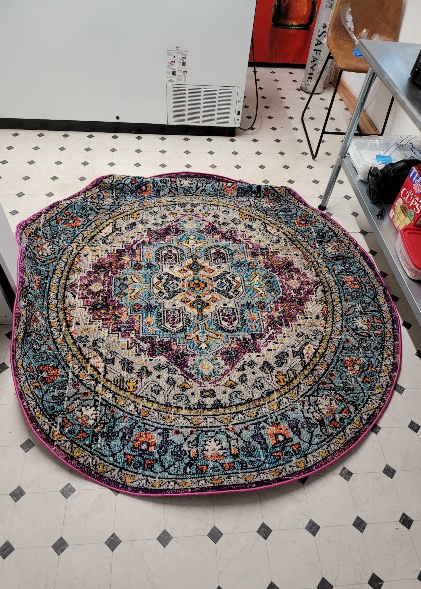 safavieh monaco collection on 6 7x6 7 Leaf Loomed Round Area Rug Violet Safavieh D3 Surplus Outlet