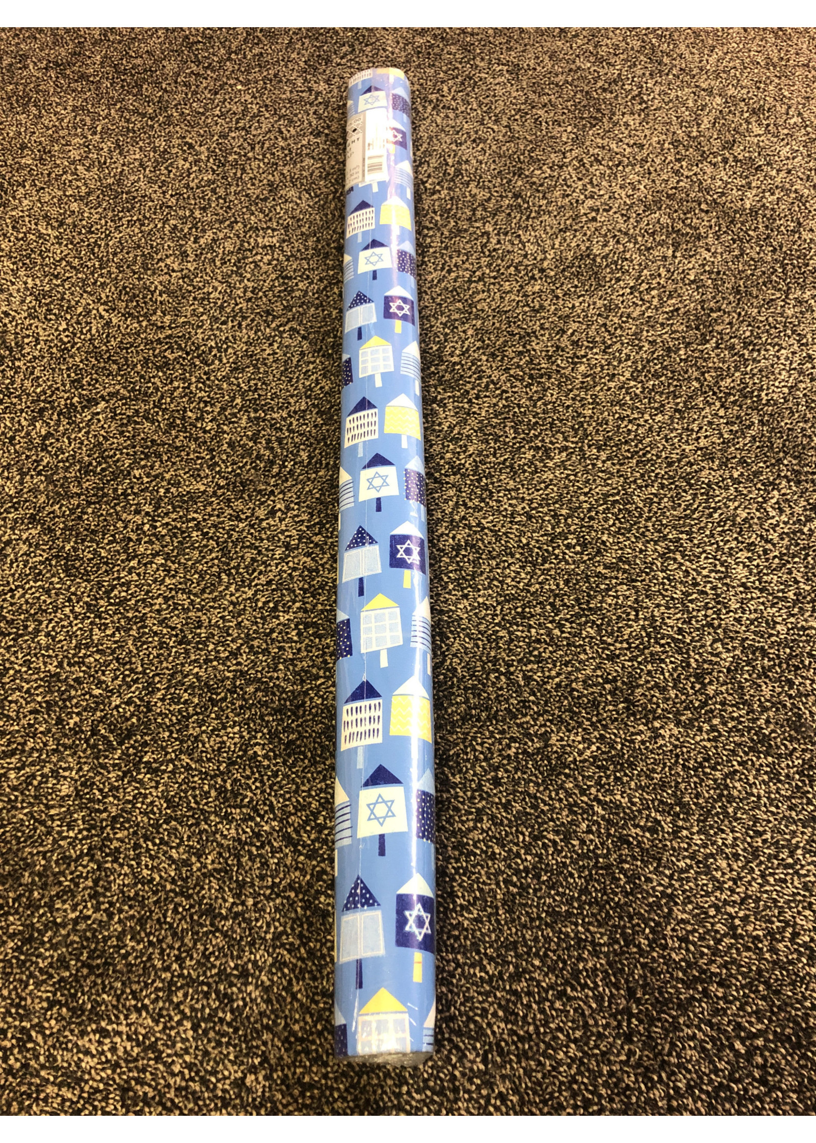 Dreidel Premium Gift Wrap Blue - International Greetings